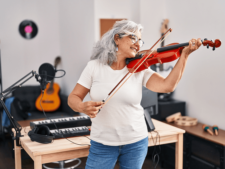 Woman playing a violin