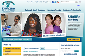 Scleroderma Foundation homepage screenshot